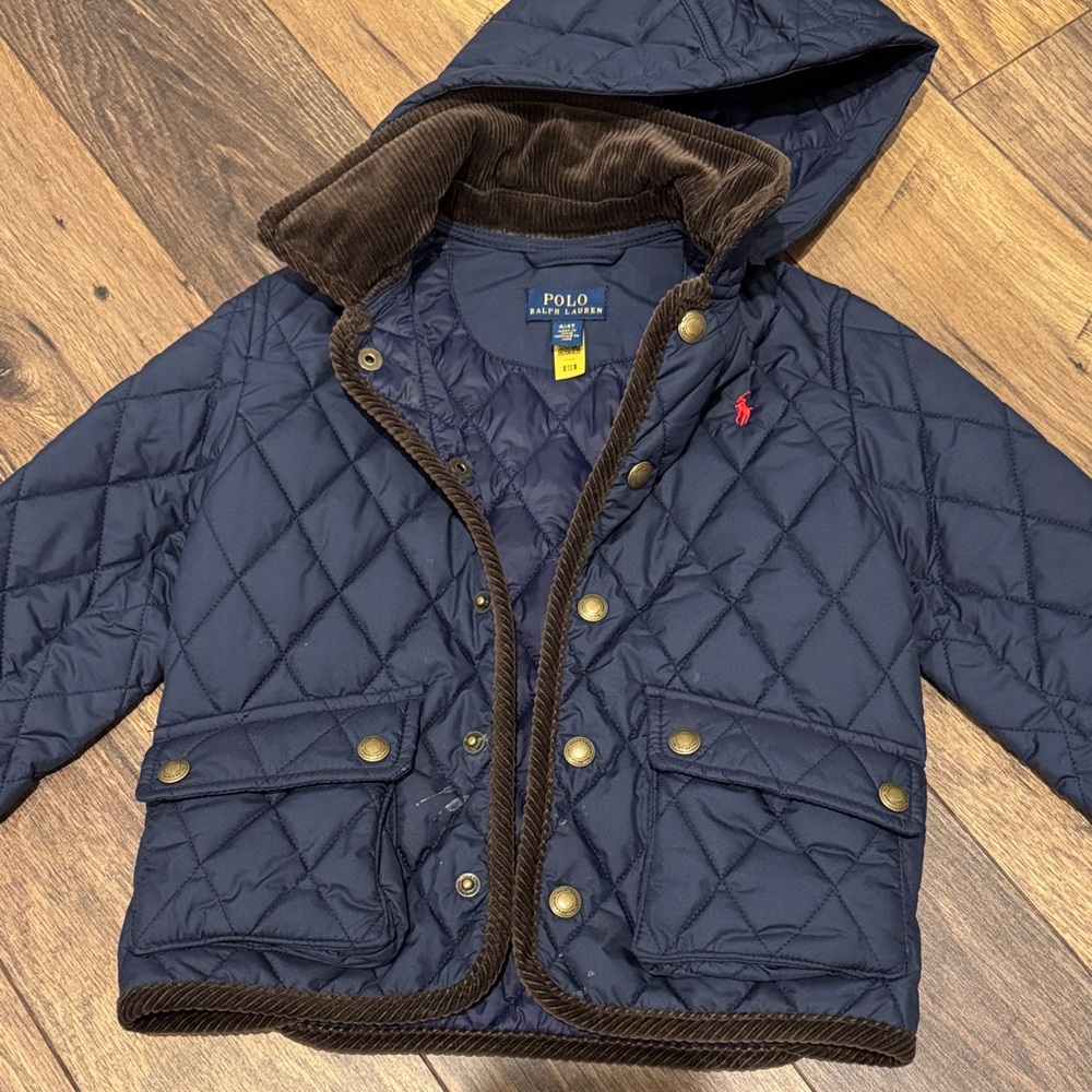 Polo by Ralph Lauren Kids Blue Quilted Puffer Jacket